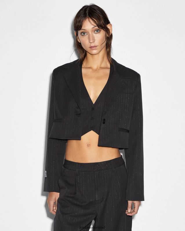 Ksubi vrouwelijk Londense cropblazer XT0TV54 kleding zwart
