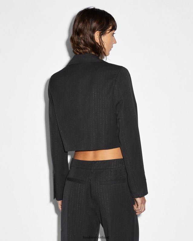 Ksubi vrouwelijk Londense cropblazer XT0TV54 kleding zwart