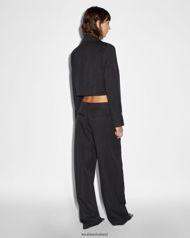 Ksubi vrouwelijk Londense cropblazer XT0TV54 kleding zwart