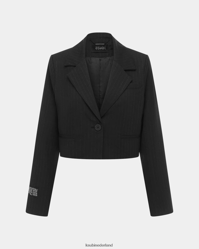 Ksubi vrouwelijk Londense cropblazer XT0TV54 kleding zwart