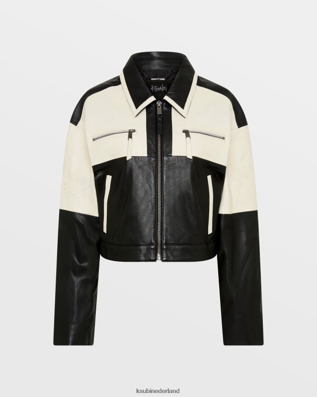Ksubi vrouwelijk embleem boxy fietser XT0TV175 kleding zwart wit