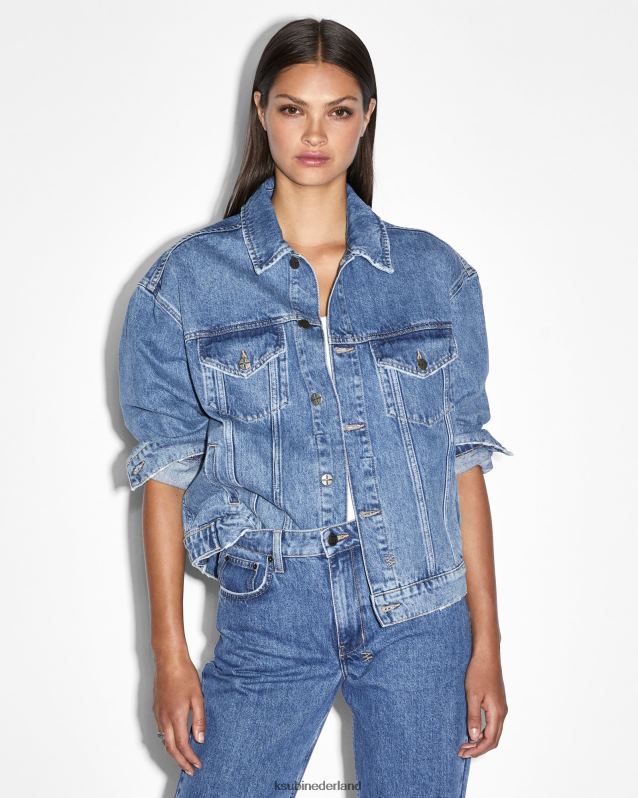 Ksubi vrouwelijk oversized jas erfgoed XT0TV124 kleding blauw