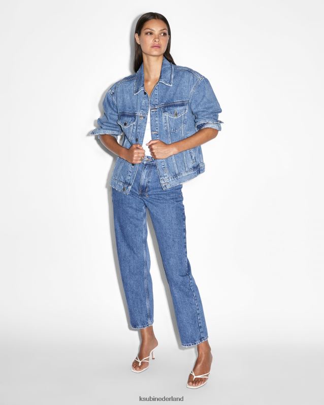 Ksubi vrouwelijk oversized jas erfgoed XT0TV124 kleding blauw