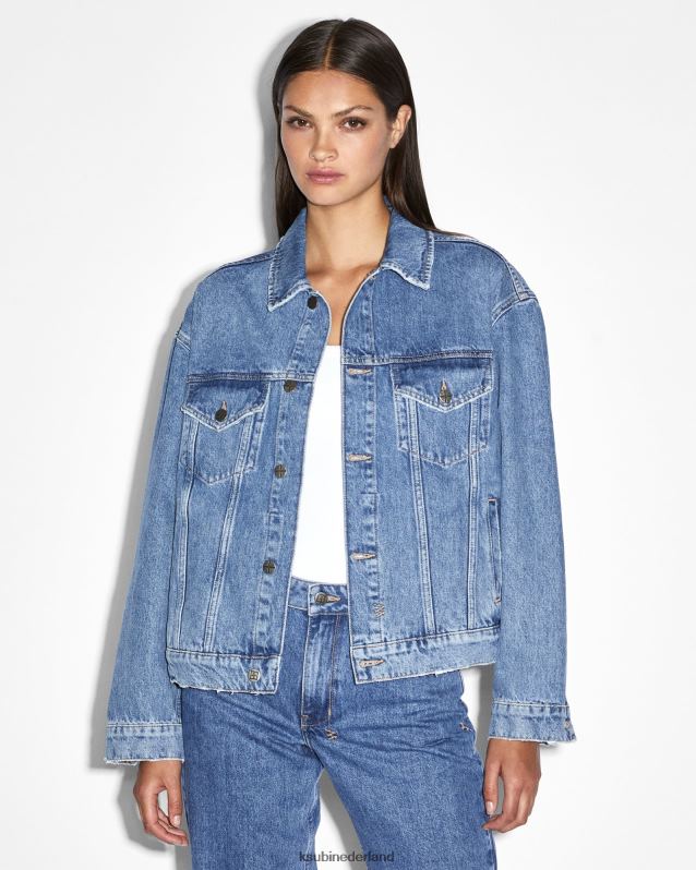 Ksubi vrouwelijk oversized jas erfgoed XT0TV124 kleding blauw