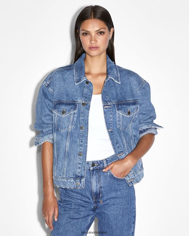 Ksubi vrouwelijk oversized jas erfgoed XT0TV124 kleding blauw