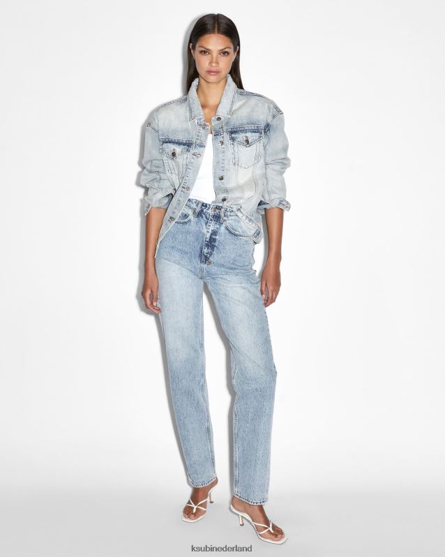Ksubi vrouwelijk oversized jas karma XT0TV126 kleding blauw