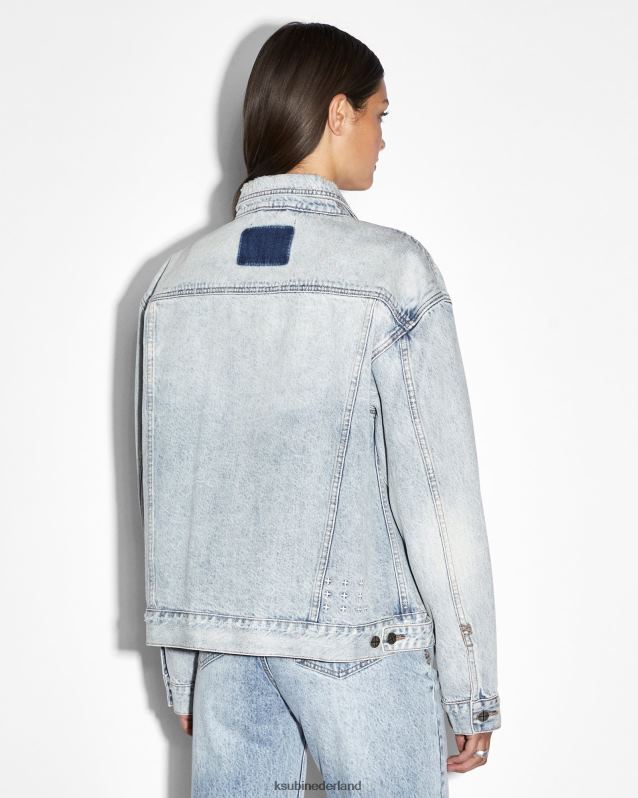 Ksubi vrouwelijk oversized jas karma XT0TV126 kleding blauw