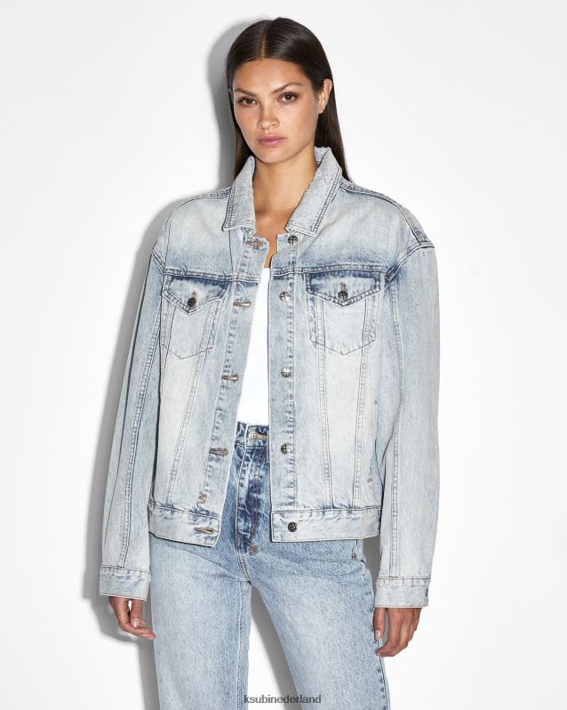 Ksubi vrouwelijk oversized jas karma XT0TV126 kleding blauw