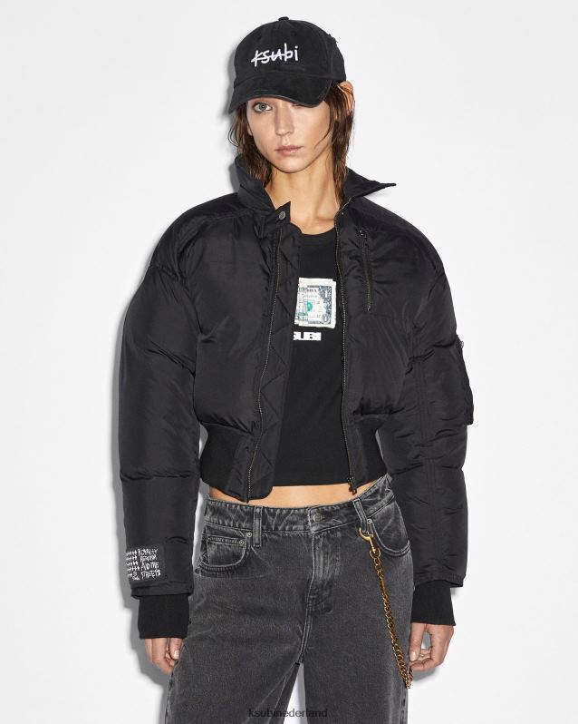 Ksubi vrouwelijk reece bomberjack XT0TV35 kleding zwart