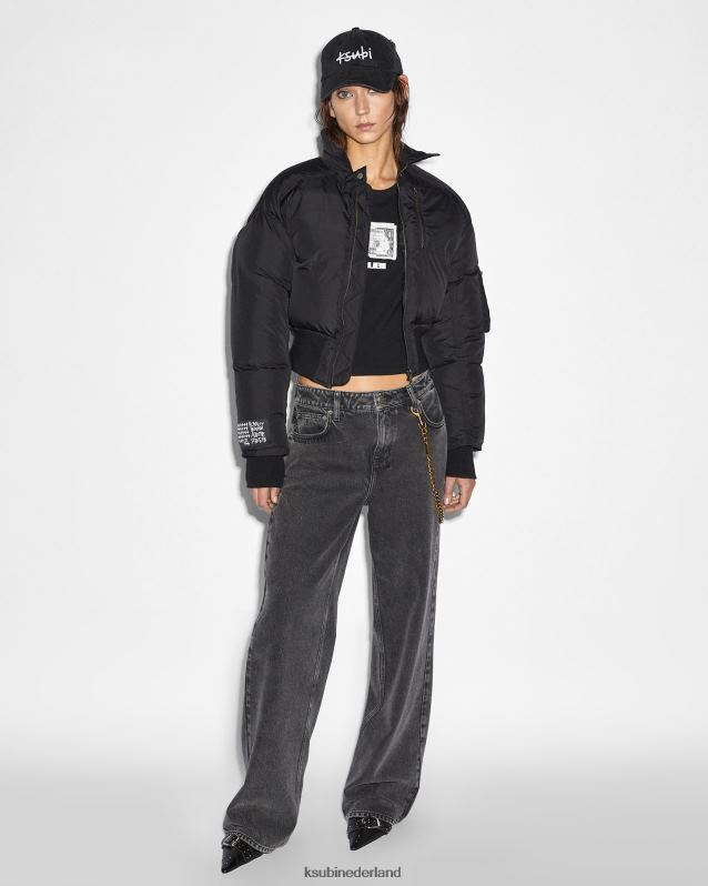 Ksubi vrouwelijk reece bomberjack XT0TV35 kleding zwart