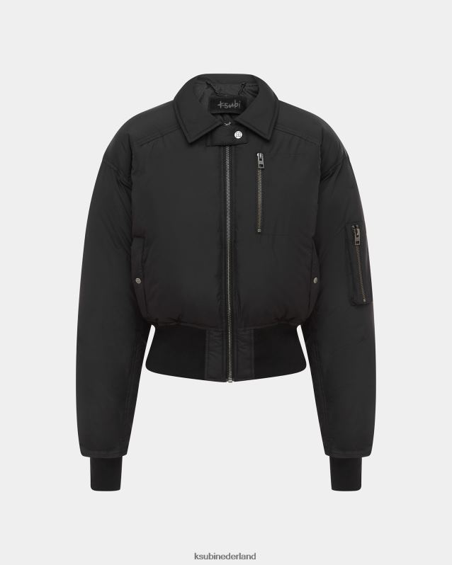 Ksubi vrouwelijk reece bomberjack XT0TV35 kleding zwart