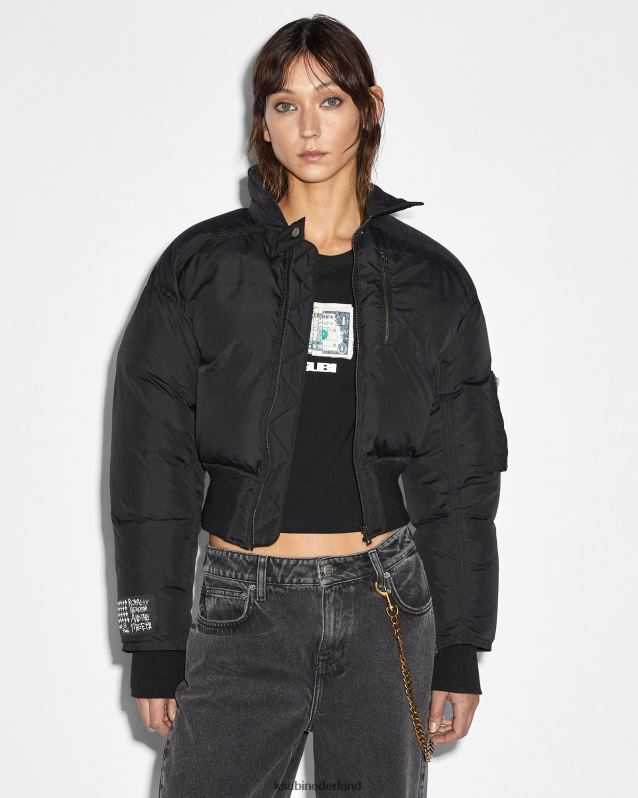 Ksubi vrouwelijk reece bomberjack XT0TV35 kleding zwart