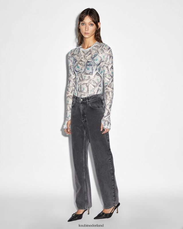 Ksubi vrouwelijk Brooklyn Jean Daze-reis XT0TV42 kleding vervaagd zwart