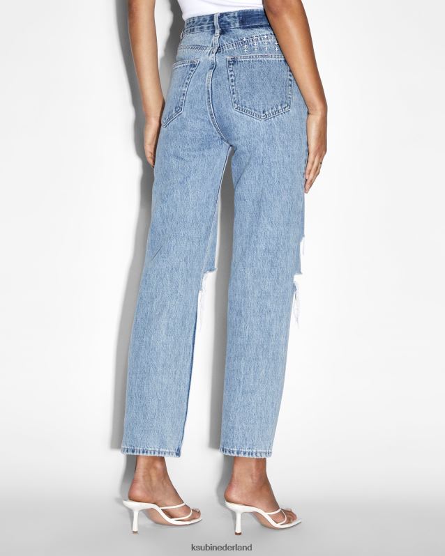Ksubi vrouwelijk Brooklyn Jean vernield XT0TV142 kleding blauw