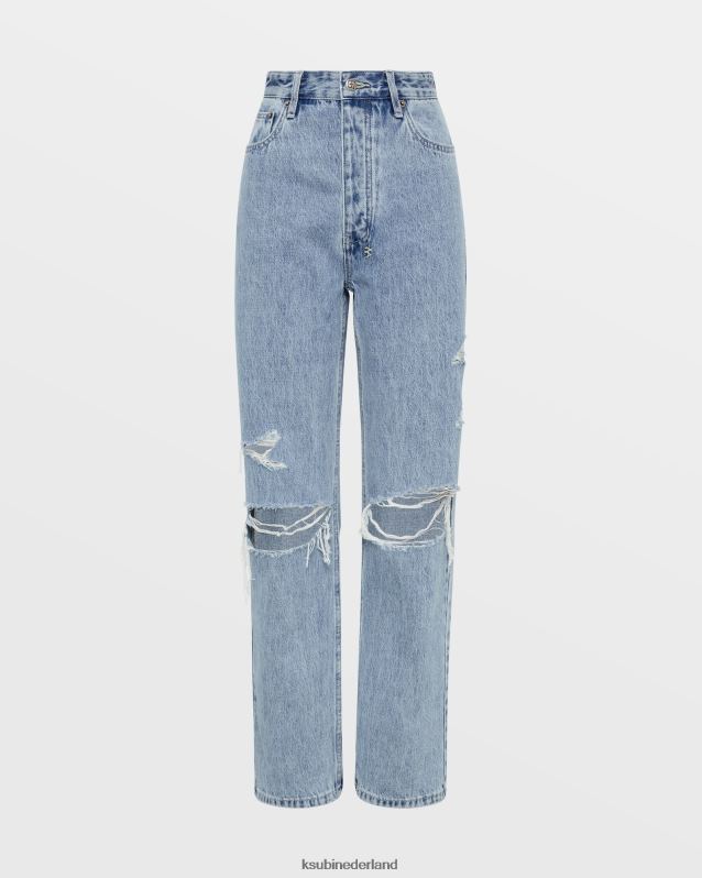 Ksubi vrouwelijk Brooklyn Jean vernield XT0TV142 kleding blauw