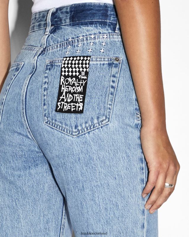 Ksubi vrouwelijk Brooklyn Jean vernield XT0TV142 kleding blauw