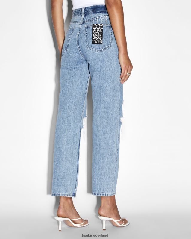 Ksubi vrouwelijk Brooklyn Jean vernield XT0TV142 kleding blauw
