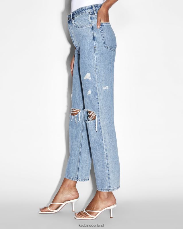 Ksubi vrouwelijk Brooklyn Jean vernield XT0TV142 kleding blauw