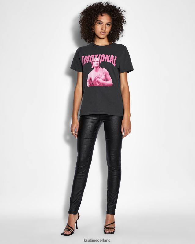 Ksubi vrouwelijk Hallo, verspilde xtra XT0TV171 kleding zwarte was