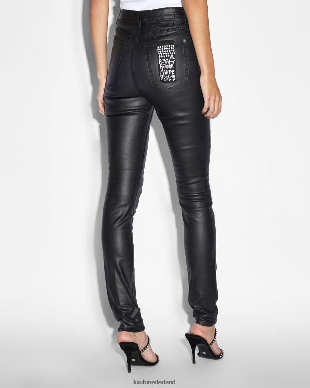 Ksubi vrouwelijk Hallo, verspilde xtra XT0TV71 kleding gitzwarte was