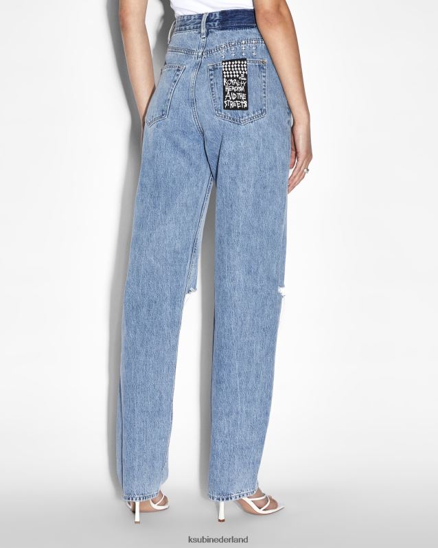 Ksubi vrouwelijk afspelen vernield XT0TV139 kleding blauw