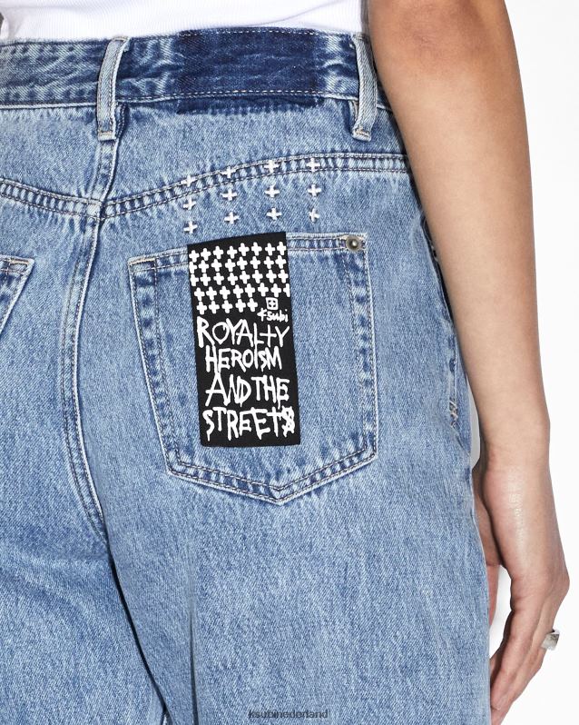 Ksubi vrouwelijk afspelen vernield XT0TV139 kleding blauw