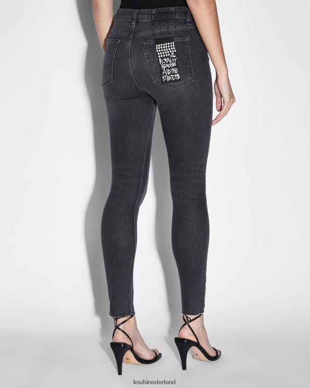 Ksubi vrouwelijk hallo verspilde diablo XT0TV133 kleding grijs