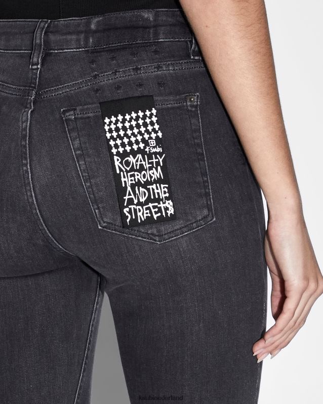 Ksubi vrouwelijk hallo verspilde diablo XT0TV133 kleding grijs