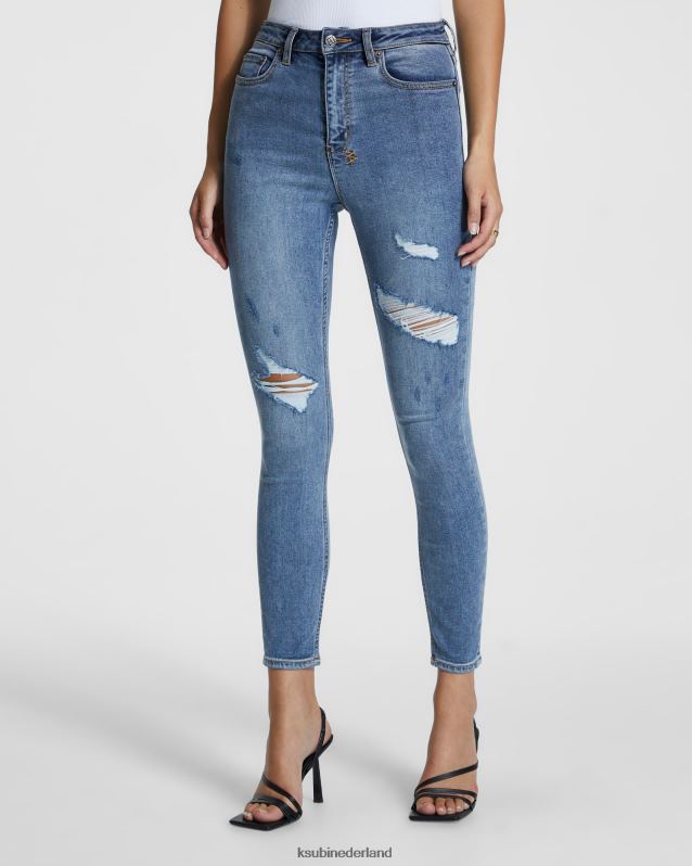 Ksubi vrouwelijk hi n verspilde blootgestelde haven XT0TV144 kleding blauw