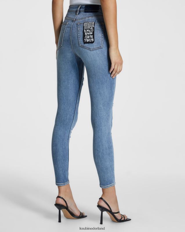 Ksubi vrouwelijk hi n verspilde blootgestelde haven XT0TV144 kleding blauw