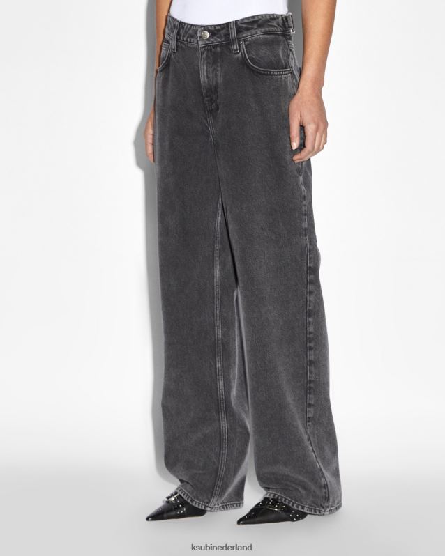 Ksubi vrouwelijk low rider daze-trip XT0TV34 kleding vervaagd zwart