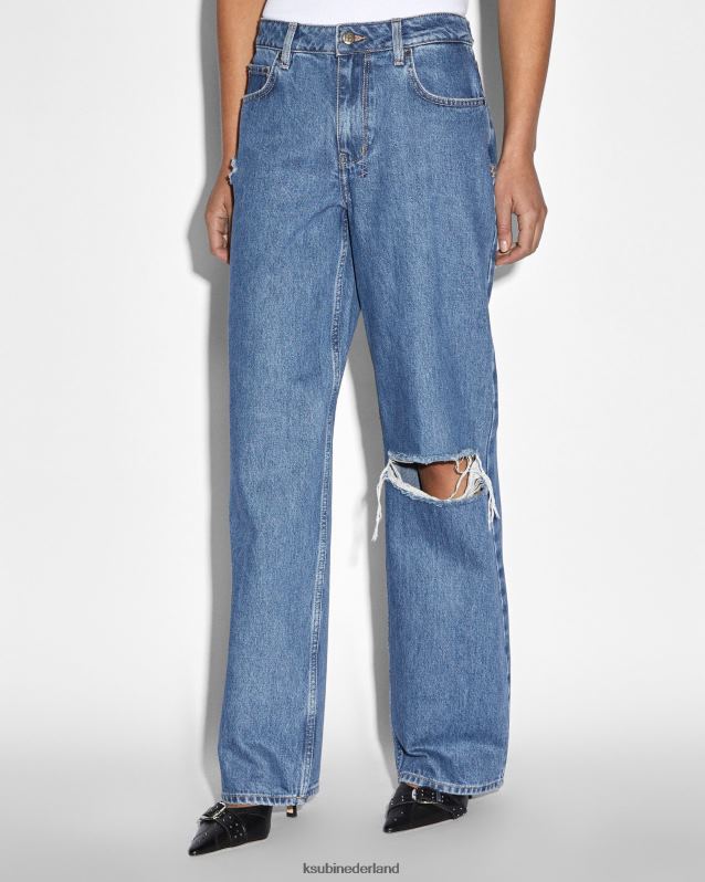 Ksubi vrouwelijk low rider-erfgoed vernield XT0TV78 kleding midden blauw