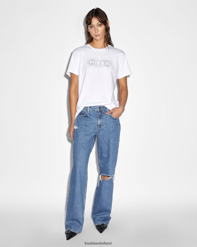 Ksubi vrouwelijk low rider-erfgoed vernield XT0TV78 kleding midden blauw