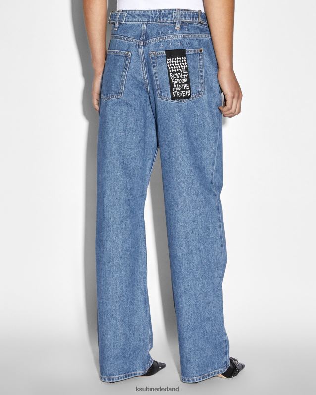 Ksubi vrouwelijk low rider-erfgoed vernield XT0TV78 kleding midden blauw