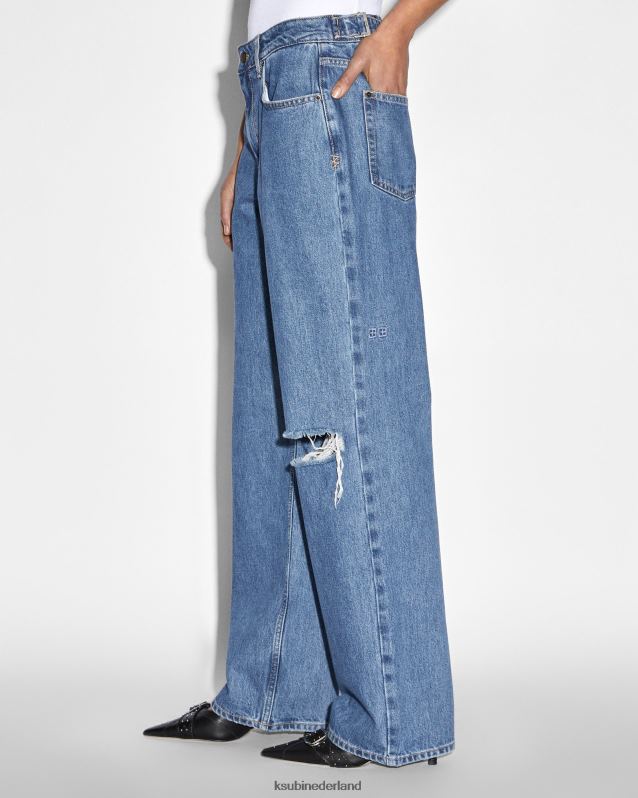 Ksubi vrouwelijk low rider-erfgoed vernield XT0TV78 kleding midden blauw