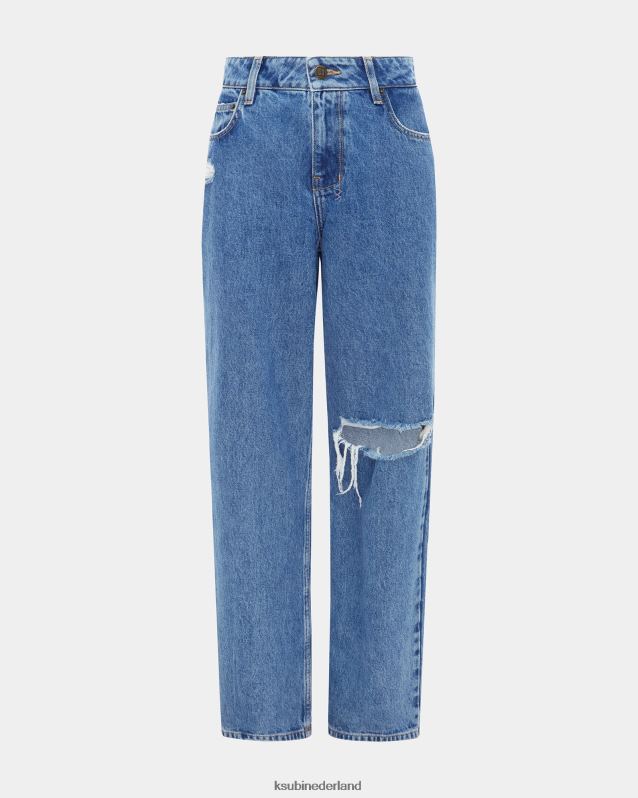 Ksubi vrouwelijk low rider-erfgoed vernield XT0TV78 kleding midden blauw