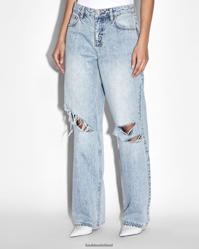 Ksubi vrouwelijk low rider-karma vernield XT0TV145 kleding blauw