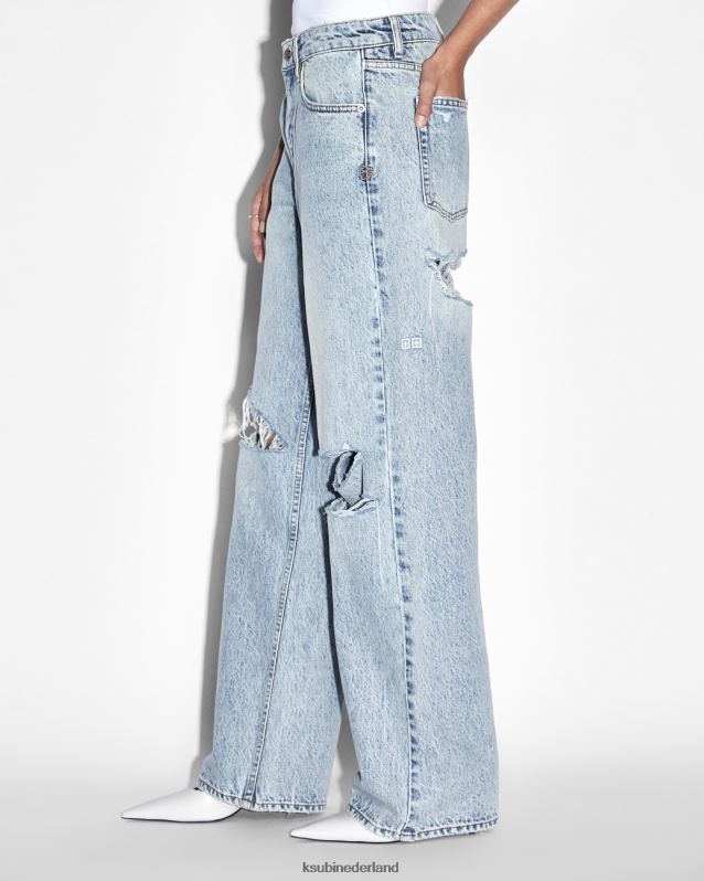 Ksubi vrouwelijk low rider-karma vernield XT0TV145 kleding blauw