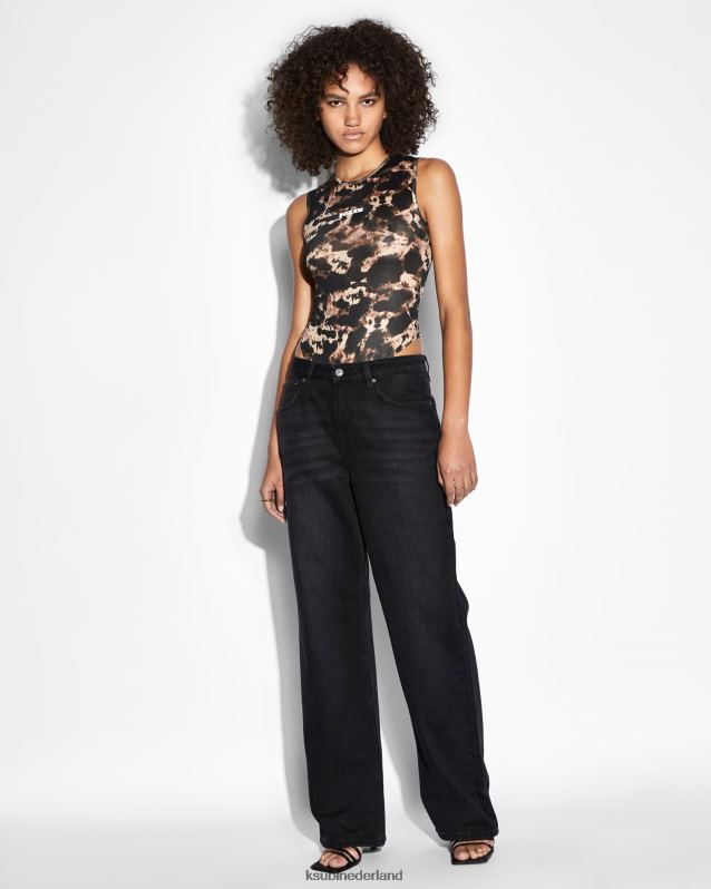 Ksubi vrouwelijk low rider schemering XT0TV108 kleding zwart