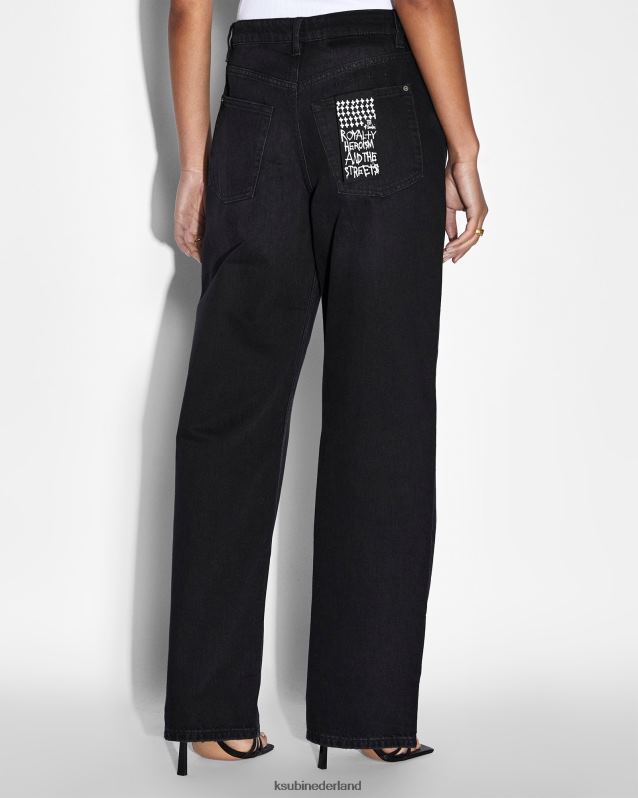 Ksubi vrouwelijk low rider schemering XT0TV108 kleding zwart