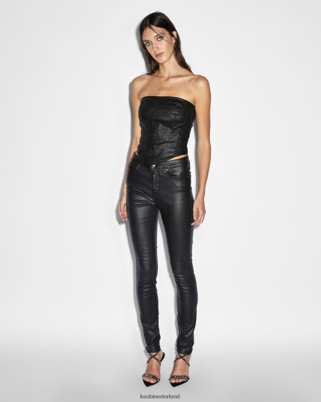 Ksubi vrouwelijk spray op xtra XT0TV75 kleding gitzwarte was
