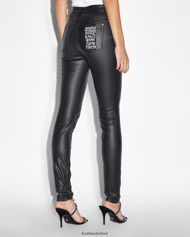 Ksubi vrouwelijk spray op xtra XT0TV75 kleding gitzwarte was