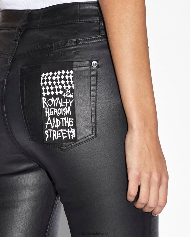 Ksubi vrouwelijk spray op xtra XT0TV75 kleding gitzwarte was