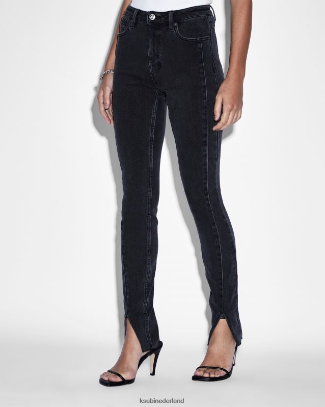 Ksubi vrouwelijk spray op xtra onyx paneel XT0TV156 kleding zwart