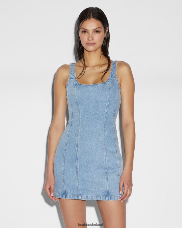 Ksubi vrouwelijk pinnie-jurk XT0TV38 kleding blauw