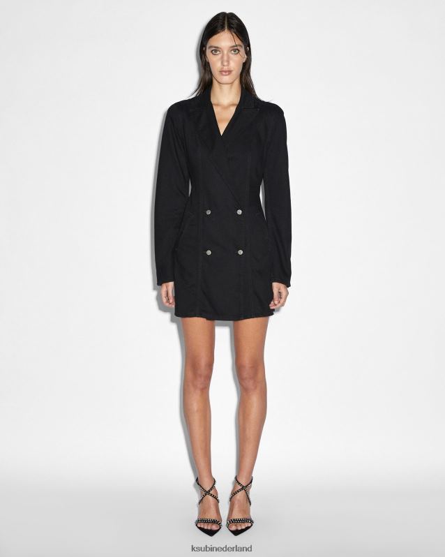 Ksubi vrouwelijk vervoering jurk stealth XT0TV91 kleding zwart gewassen