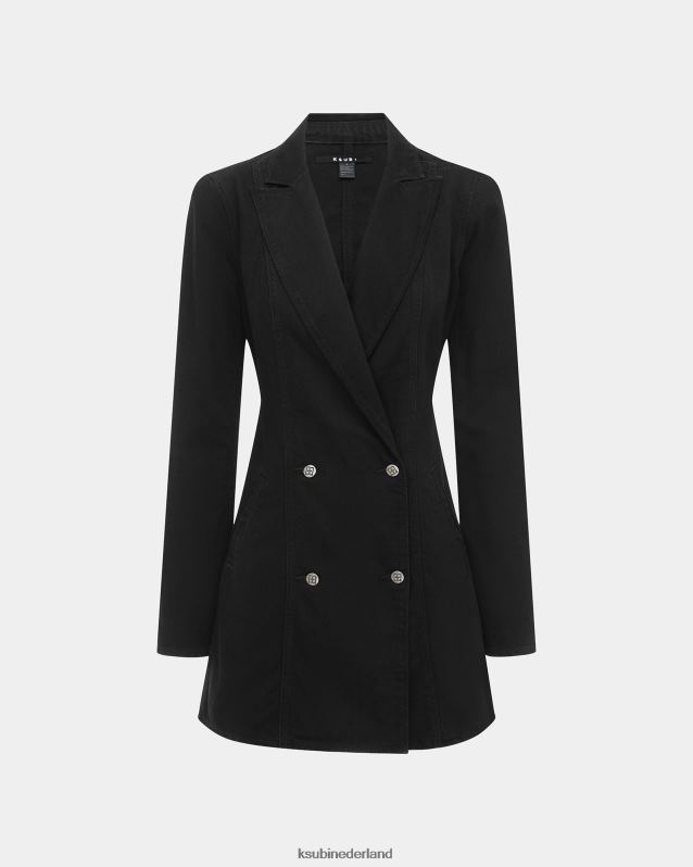 Ksubi vrouwelijk vervoering jurk stealth XT0TV91 kleding zwart gewassen