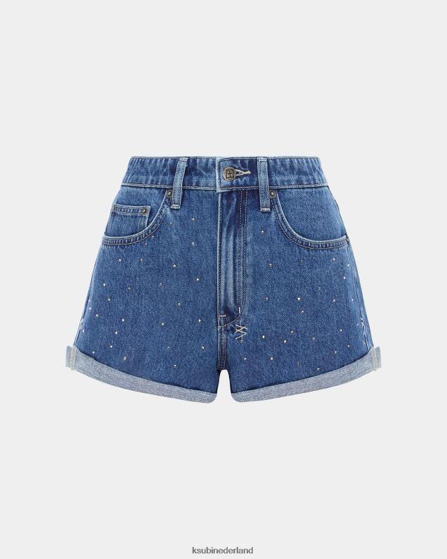Ksubi vrouwelijk korte token kristal uitrollen XT0TV73 kleding midden blauw