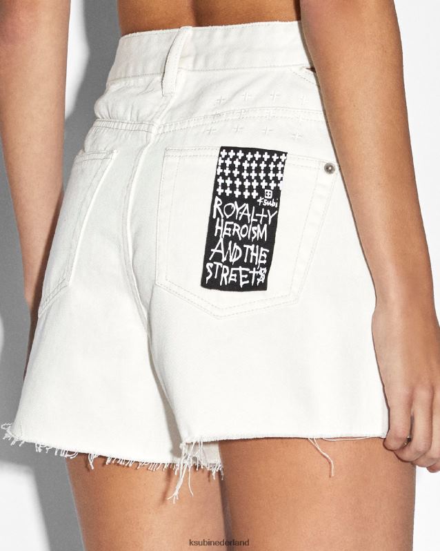Ksubi vrouwelijk opkomst n hallo korte vrijstaande halo XT0TV70 kleding wit