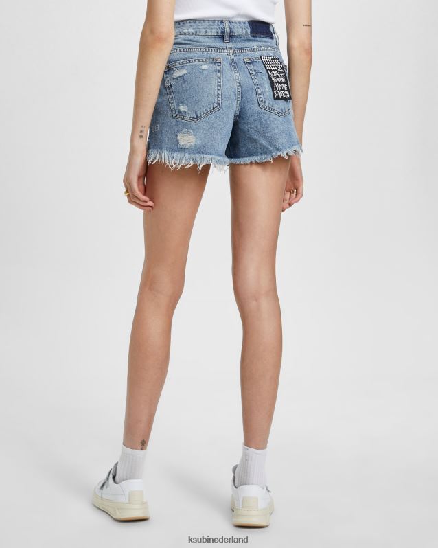 Ksubi vrouwelijk sta op en hallo buitenbeentje vernield XT0TV179 kleding blauw